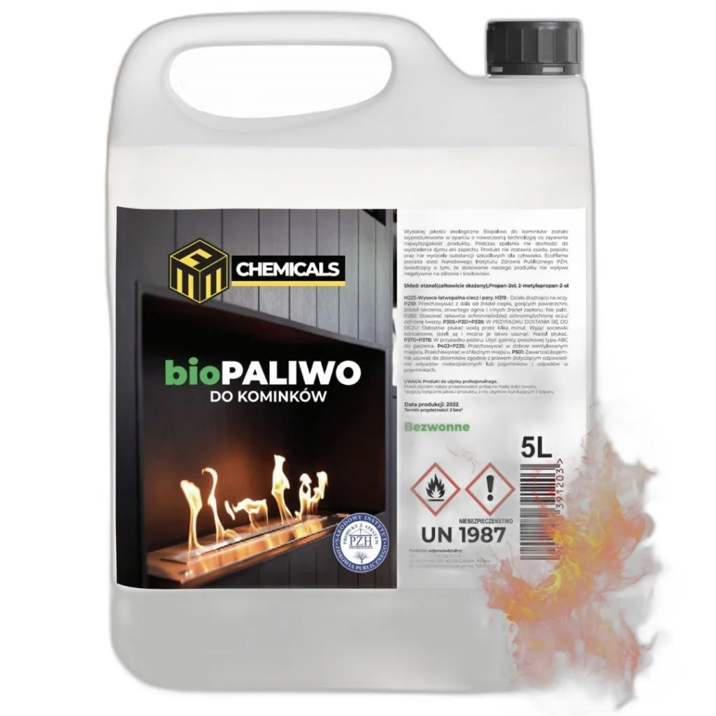 bezzapachowe biopaliwo do kominka